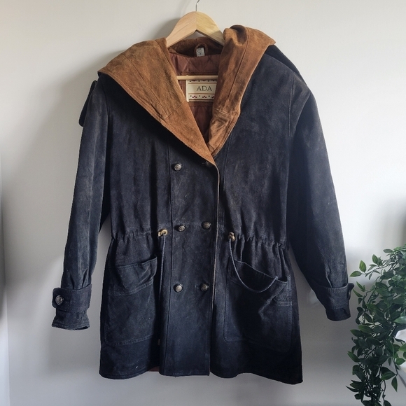Vintage | ADA 100% Leather Sueve Jacket - Picture 1 of 6
